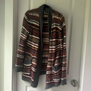 BB Dakota multi colored woven cardigan